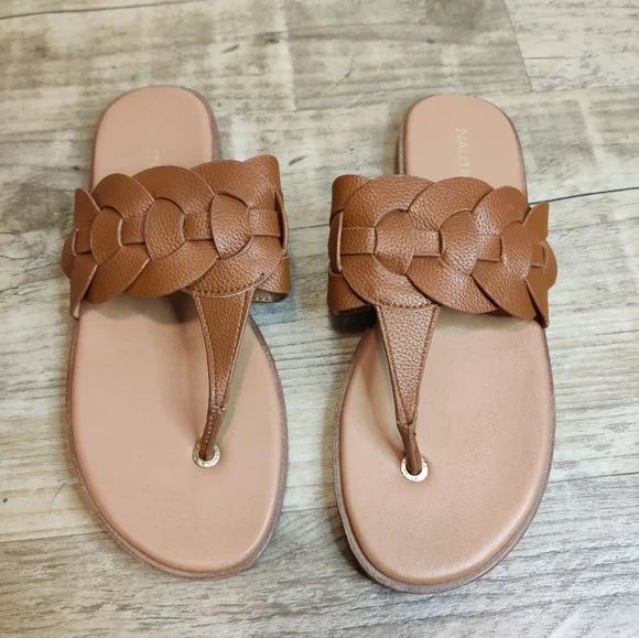 NWOT Nautica Brown Braided Sandals Women's Size 8 - Picture 2 of 4
